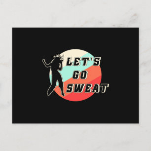 Carte Postale Fitness Gym Danse Entraînement Sport Idée cadeau