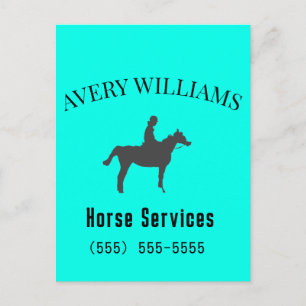 Carte postale fixe pour entreprise équestre