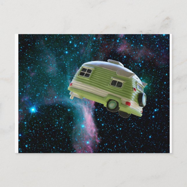 Carte Postale Fixez votre remorque à une étoile (Devant)