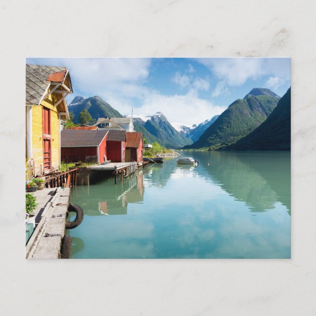 Carte Postale Fjaerpayfjord paysage de fjord en Norvège (Devant)