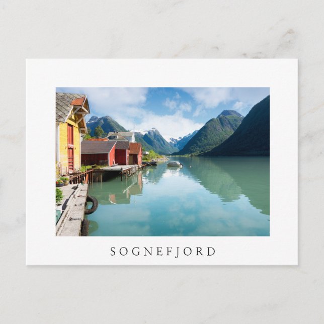 Carte Postale Fjaerpayfjord paysage de fjord en Norvège (Devant)