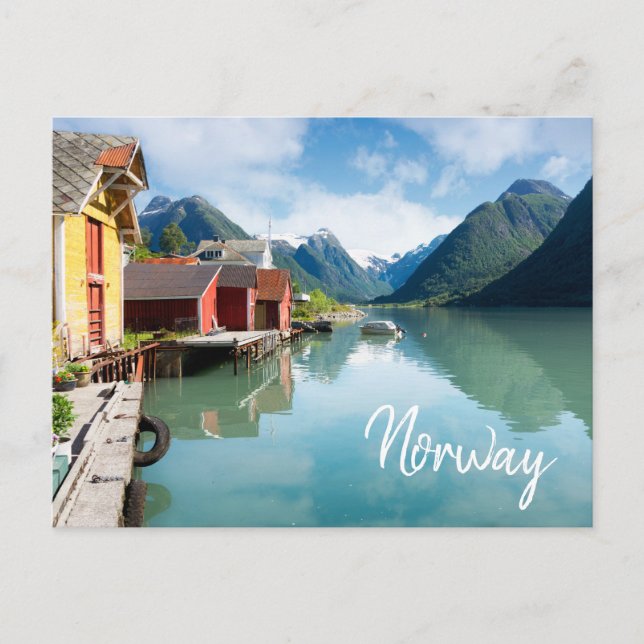 Carte Postale Fjaerpayfjord paysage de fjord en Norvège (Devant)