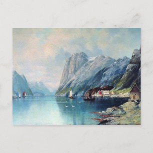 Carte Postale Fjord en Norvège peinture par Lev Lagorio