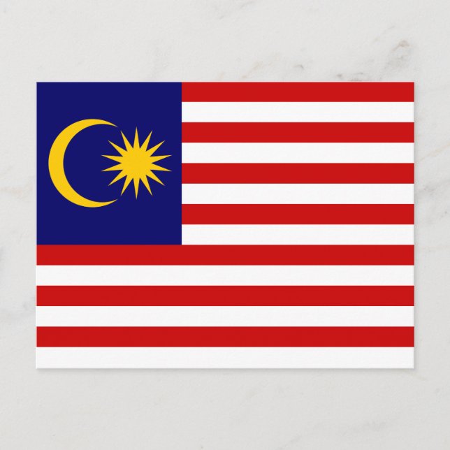 Carte Postale Flag malaisien (Devant)