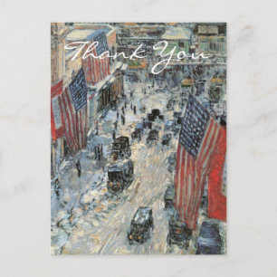 Carte Postale Flags on 57th Street by Frederick Childe Hassam