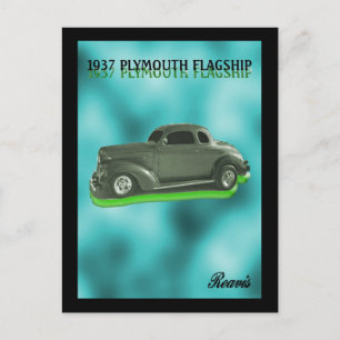 CARTE POSTALE FLAGSHIP DE PLYMOUTH 1937