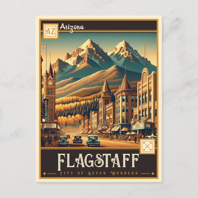 Carte Postale Flagstaff, Arizona | VINTAGE (Devant)
