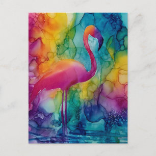 Carte Postale Flamant Prisme