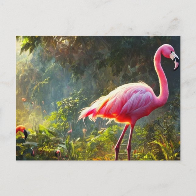Carte postale flamant rose (Devant)