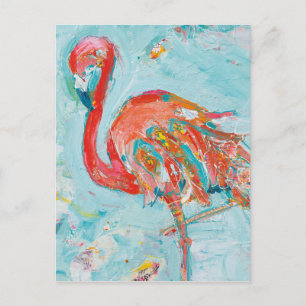 Carte Postale Flamant rose brillant