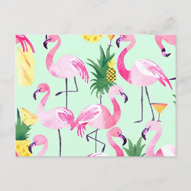 Carte Postale Flamant rose de pomme (Devant)