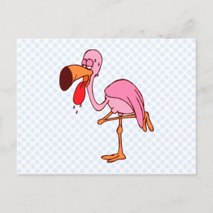 Carte Postale Flamant rose de remplissage
