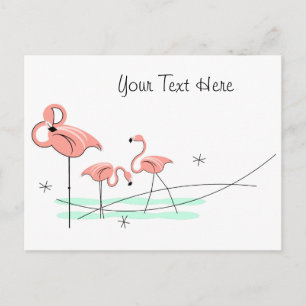 Carte postale Flamant rose Ocean Trio
