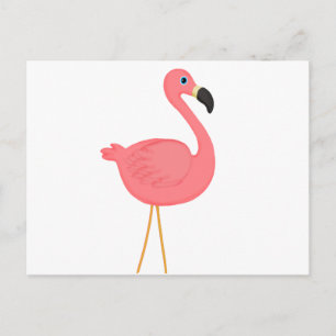 Carte Postale Flamant rose rose