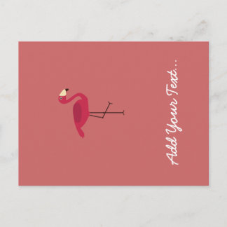 Carte Postale Flamant rose rose