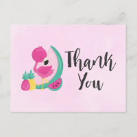 Flamant rose rose avec fruits tropicaux sur Merci 
