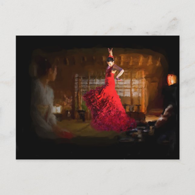 Carte Postale Flamenca allume une maison de thé à Tokyo, Japon (Devant)