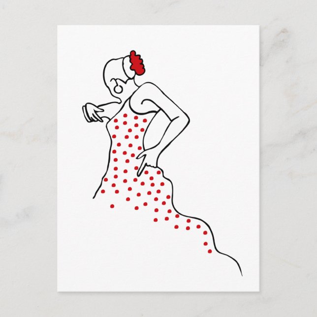 Carte Postale Flamenco (Devant)