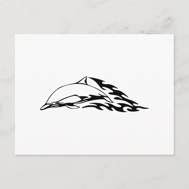 Carte Postale Flames de dauphin (Devant)