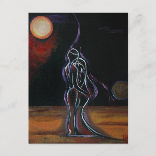 Carte Postale Flames jumelles (Devant)