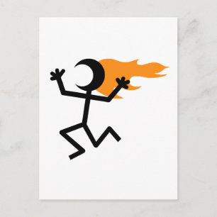 Carte Postale Flaming head