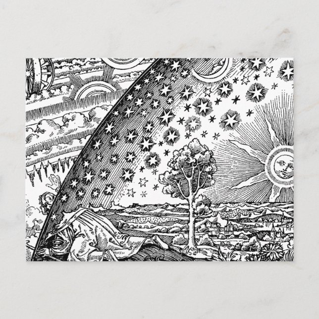 Carte Postale Flammarion Engraving Le Soleil et les étoiles (Devant)