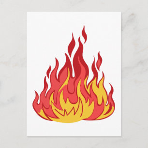 Carte Postale Flammes d'incendie