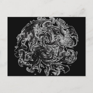 Carte Postale Flèche d'encre noire et blanche