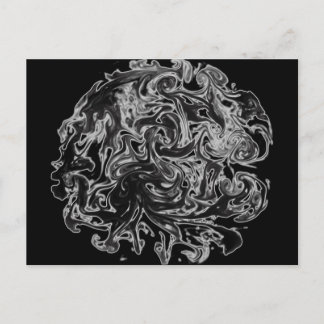 Carte Postale Flèche d'encre noire et blanche