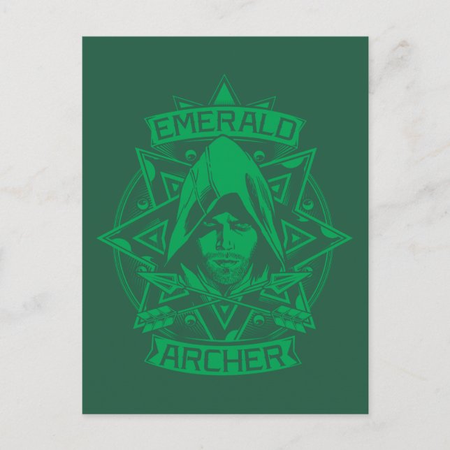 Carte Postale Flèche | Emerald Archer Graphic (Devant)