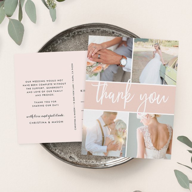 Carte Postale Flèche esquissée | Merci photo Mariage (Créateur téléchargé)