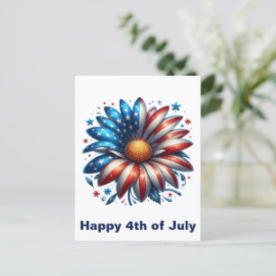 Carte Postale Fleur 4 juillet