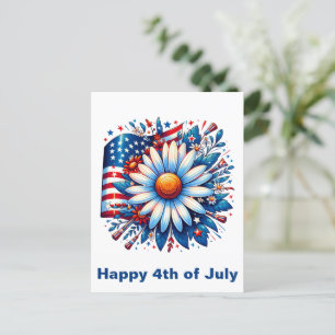 Carte Postale Fleur 4 juillet