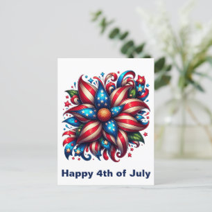 Carte Postale Fleur 4 juillet