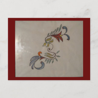 Carte Postale fleur abstraite,