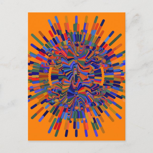 Carte Postale Fleur Abstraite (Devant)