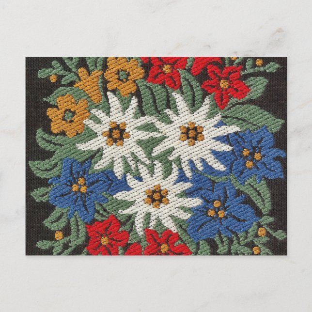 Carte Postale Fleur alpine suisse Edelweiss (Devant)