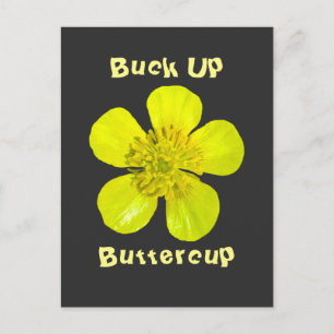 Carte Postale Fleur Beurre - Buck Up Buttercup.