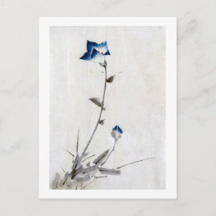 Carte Postale Fleur bleue japonaise, Hokusai, Ukiyo-e
