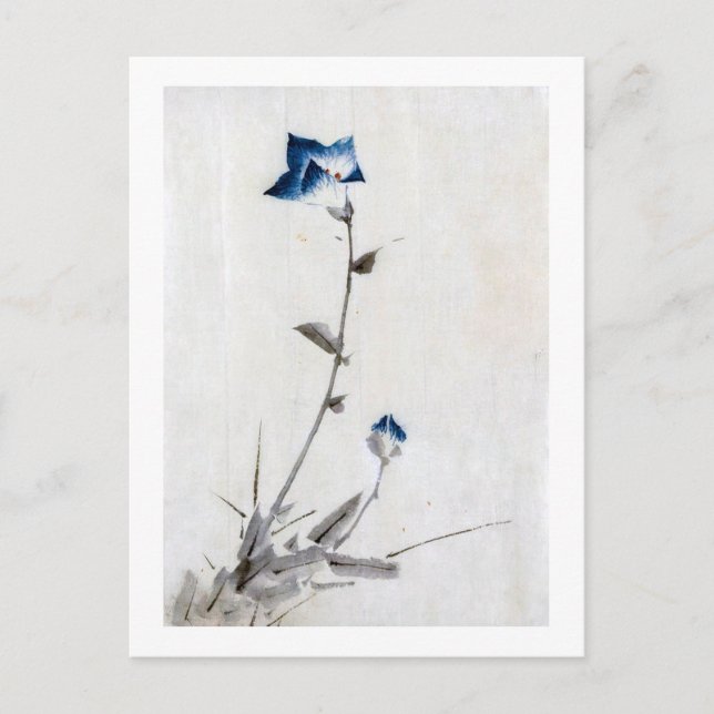 Carte Postale Fleur bleue japonaise, Hokusai, Ukiyo-e (Devant)