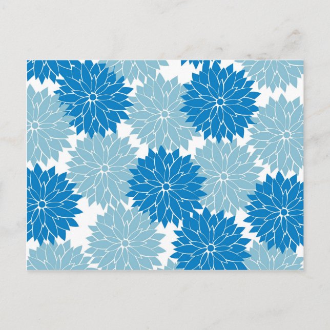 Carte Postale Fleur Bleue Plutôt Flore Motif Floral Impression (Devant)