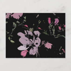 Carte Postale Fleur d'Apple en encre