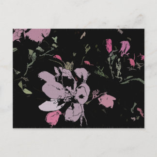 Carte Postale Fleur d'Apple en encre