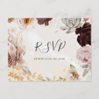 Fleur de Blush Moderne | Demande de RSVP à la Chan