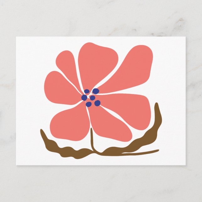 Carte Postale Fleur de Boho (Devant)
