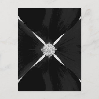 Carte Postale Fleur de bois de chien inversé noir et blanc