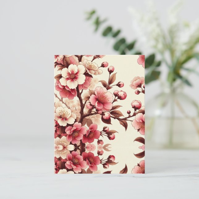 Carte Postale Fleur de Cerisier (Debout devant)