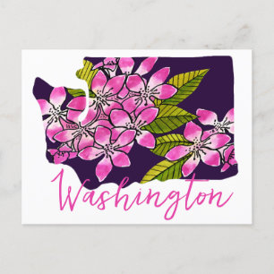 Carte Postale Fleur de l'État de Washington