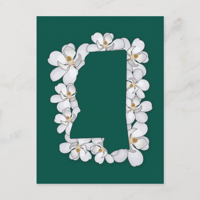 Carte Postale Fleur de l'État du Mississippi (Devant)