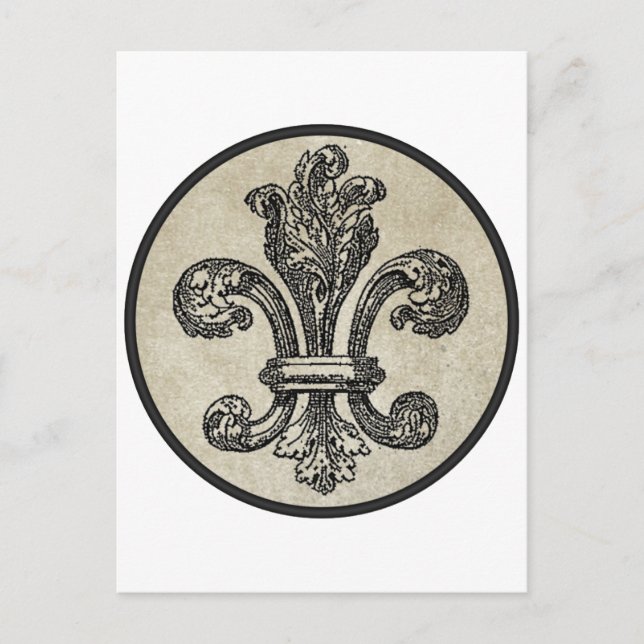 Carte Postale Fleur de Lis (Devant)